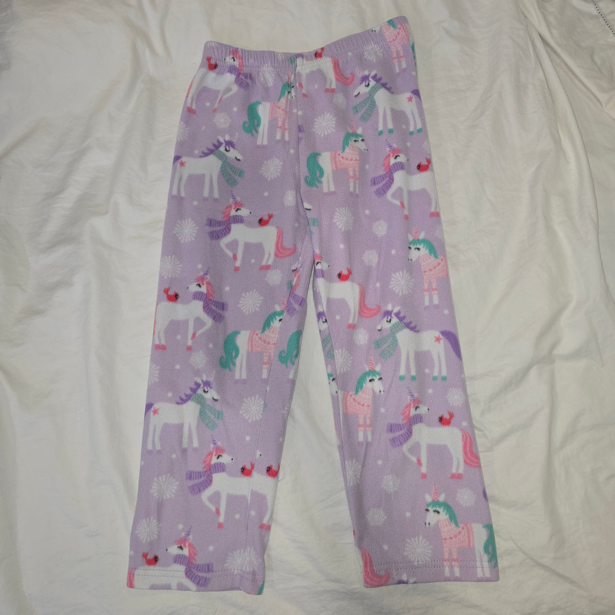 Purple unicorn fleece pj sz small 5/6 - size Youth - 5 (XS)