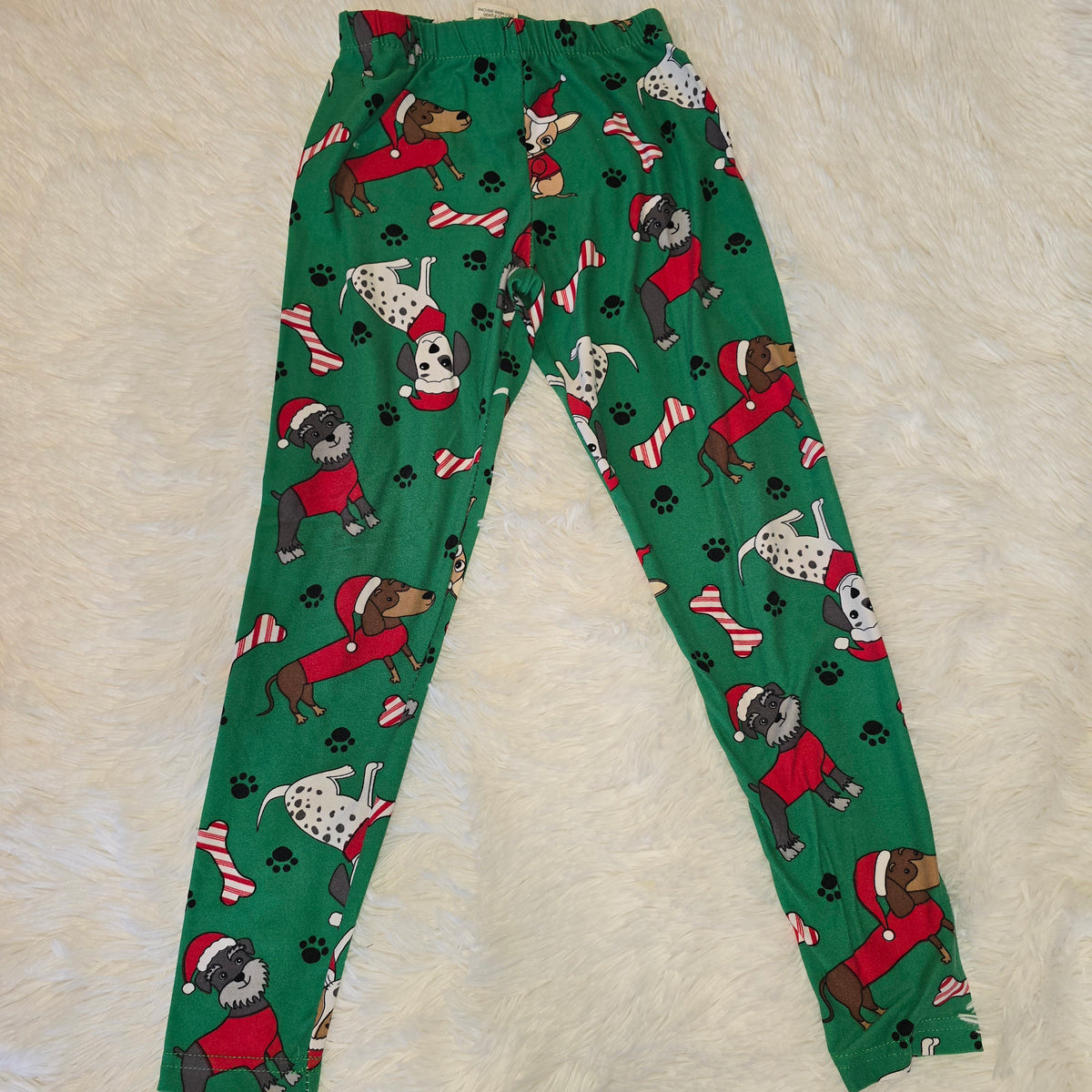 Puppy Christmas Leggings sz small, 4 - size Youth - 4 (XS)