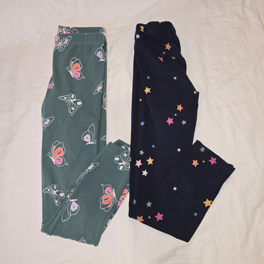 Butterfly/star legging 2pcs, Cat&Jack/Gap Kids - size Youth - 6 (S)