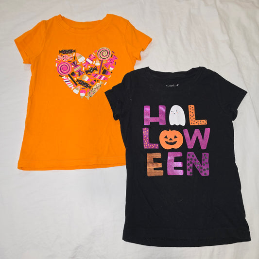 Halloween/candy tee lot, 2pcs, GUC, XS 4/5 - size Youth - 4 (XS)