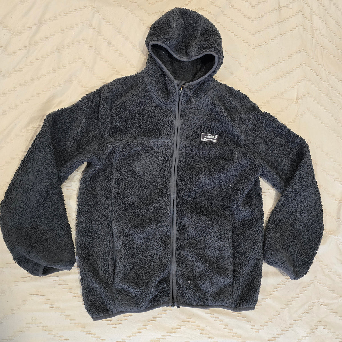 Gray Fleece Zip, LG 14 Eddie Bauer, PLAY - size Youth - 12 (L)