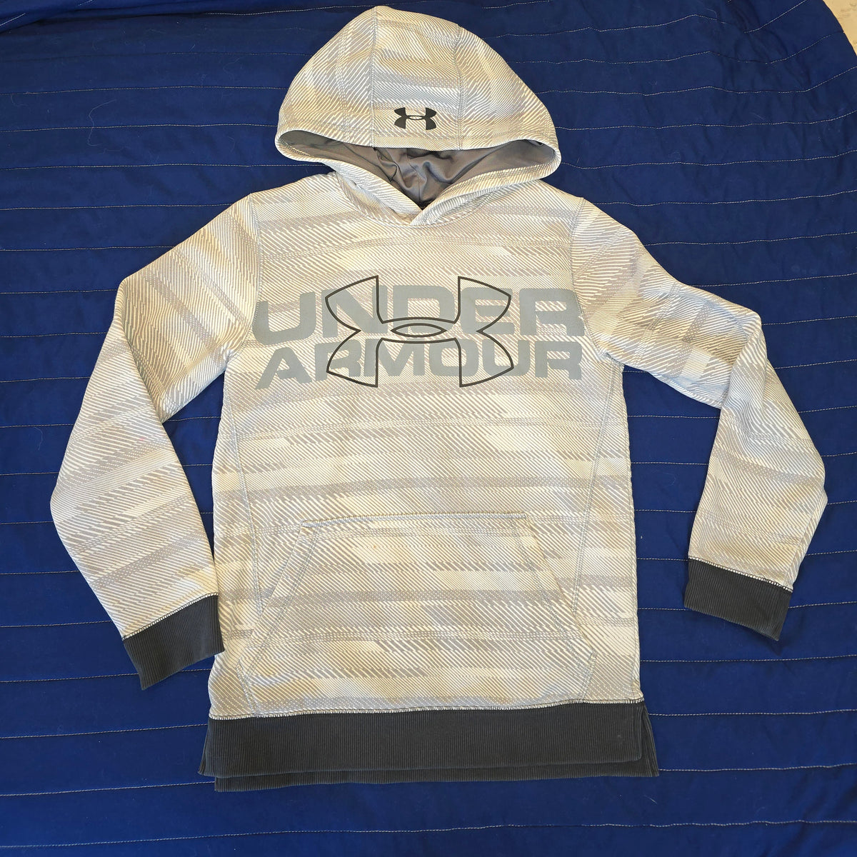 Under Armour, YLG, gray hoodie - size Youth - 10 (L)
