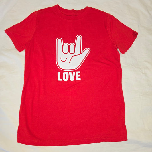 Love sign tee, Med 8/10 cat&jack - size Youth - 8 (M)