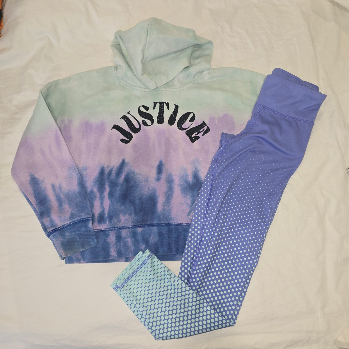 Justice hoodie/legging, hoodie-small 7/8, - size Youth - 7 (S)