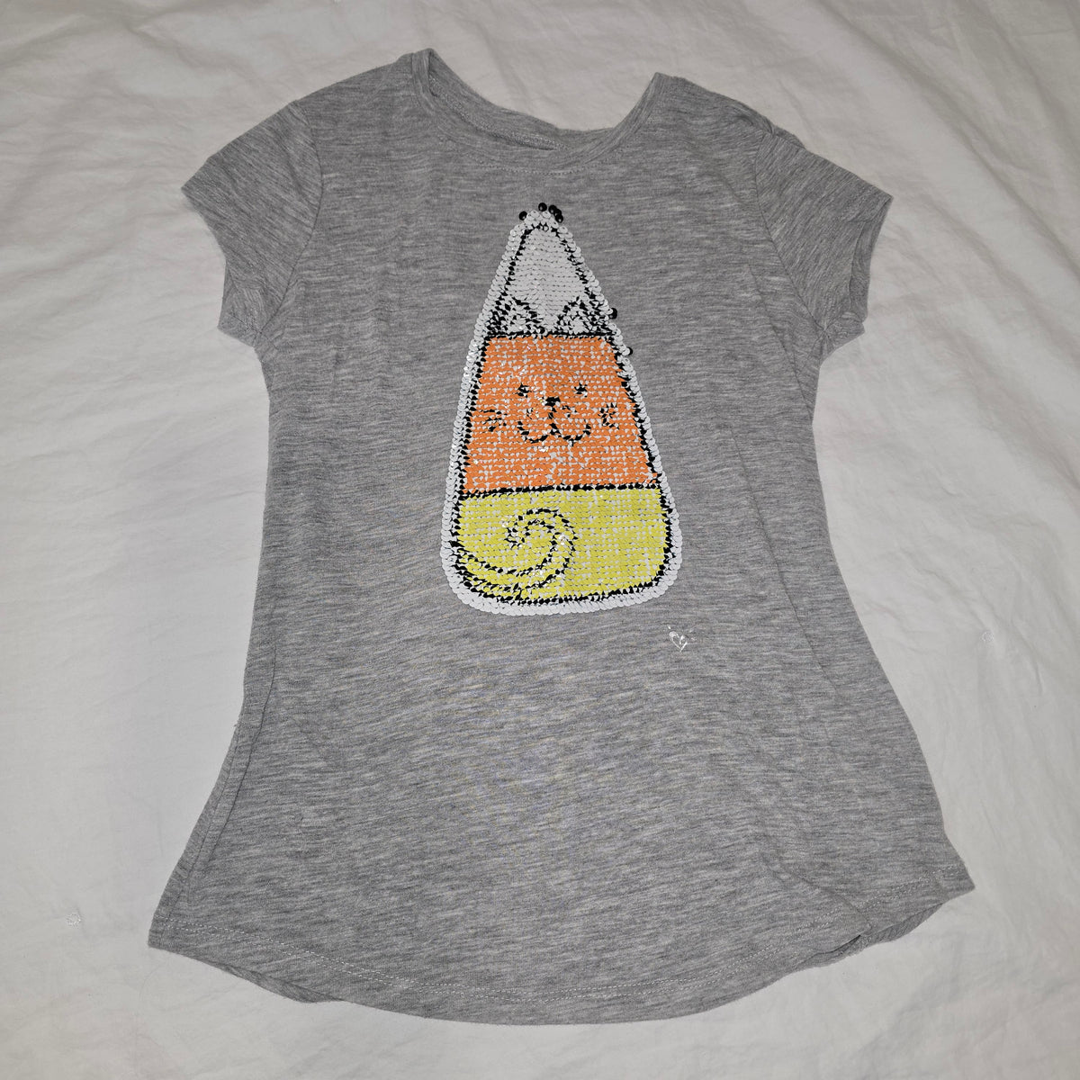 Sequin Acorn tee, Justice, sz 6/7 - size Youth - 6 (S)
