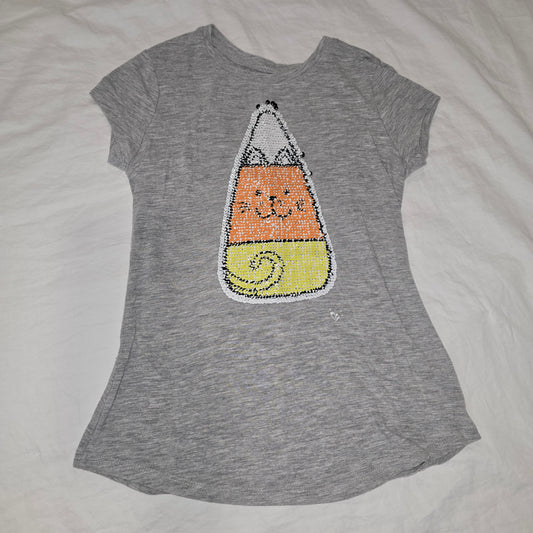 Sequin Acorn tee, Justice, sz 6/7 - size Youth - 6 (S)