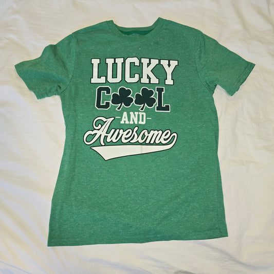 Lucky Cool tee, LG 10/12 - size Youth - 10 (L)