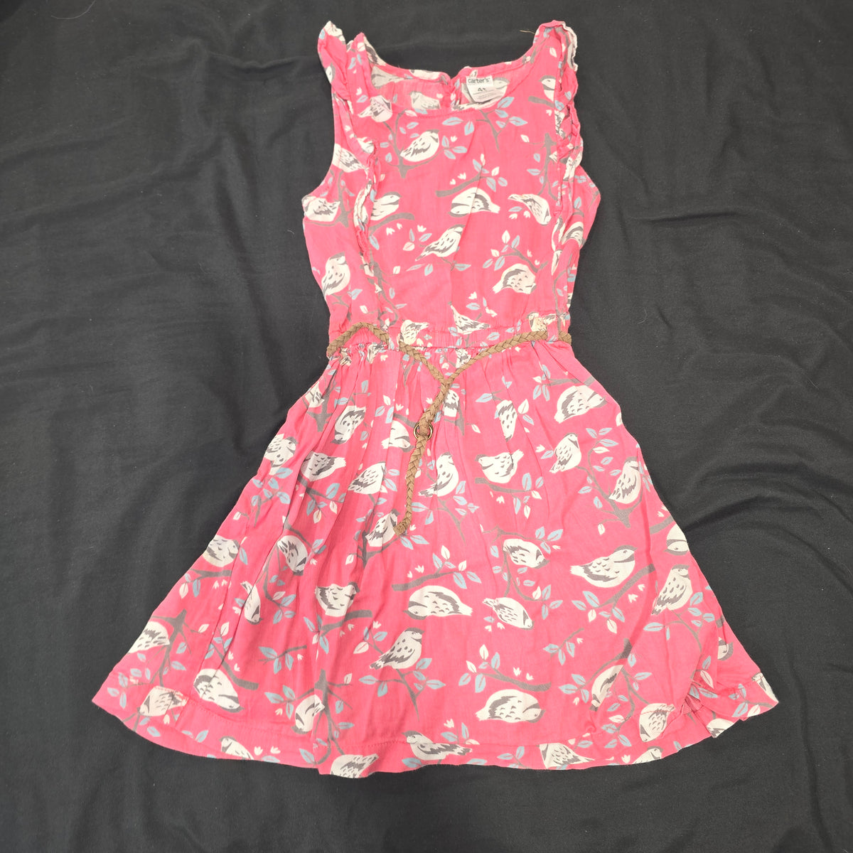pink bird dress, Carters 4T, GUC - size Toddler - 4T