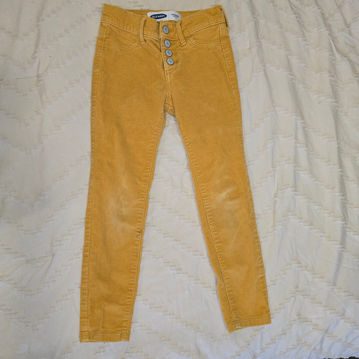 mustard corduroy, sz 6 old navy, - size Youth - 6 (S)