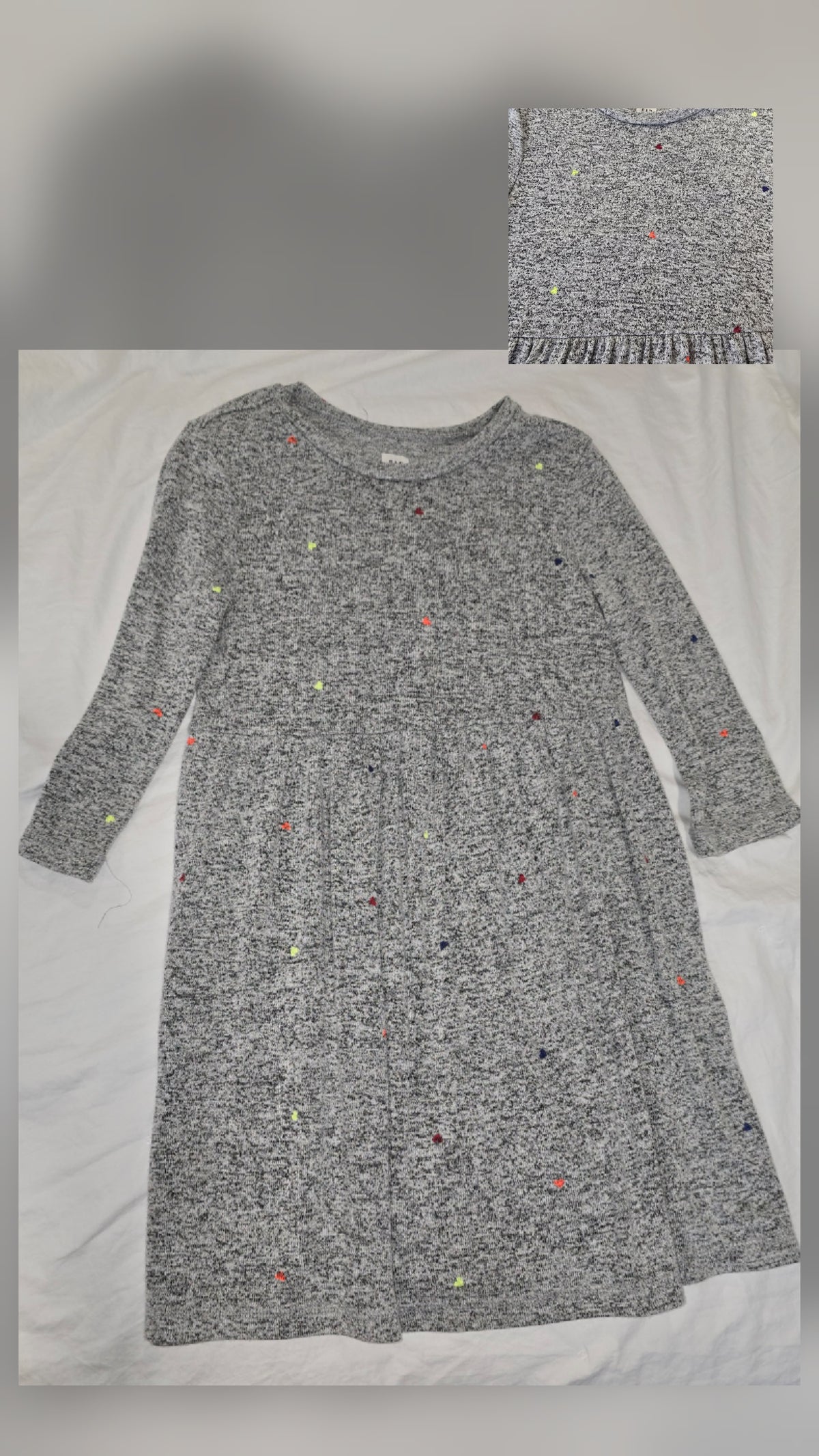 Sweater heart dress, 6/7 Small, Gap Kids - size Youth - 6 (S)