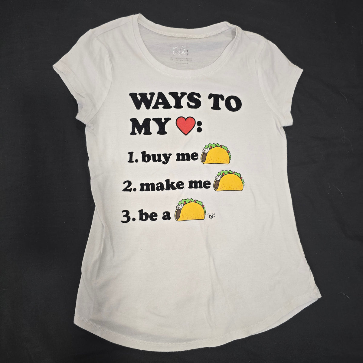 Taco tee, sz 8 Justice PLAY for color - size Youth - 8 (M)