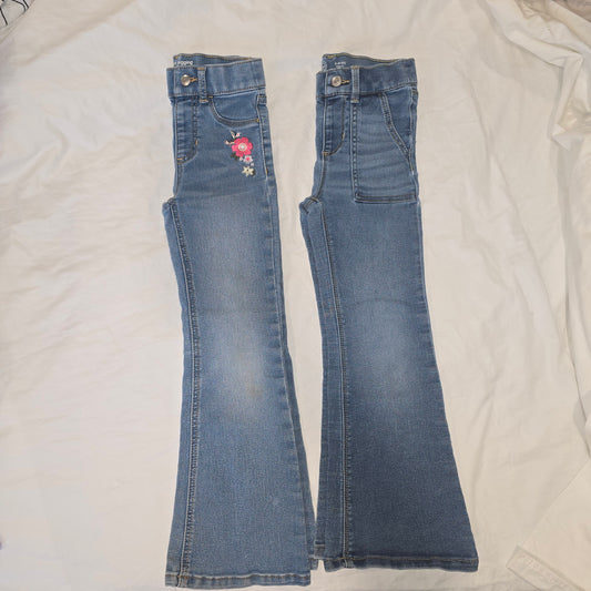 Flare jegging lot, 2pcs, sz small 6/6X, - size Youth - 6 (S)