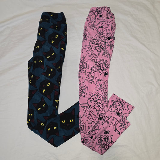 Halloween LulaRoe 2pcs legging lot, sz L/XL - size Youth - 10 (L)