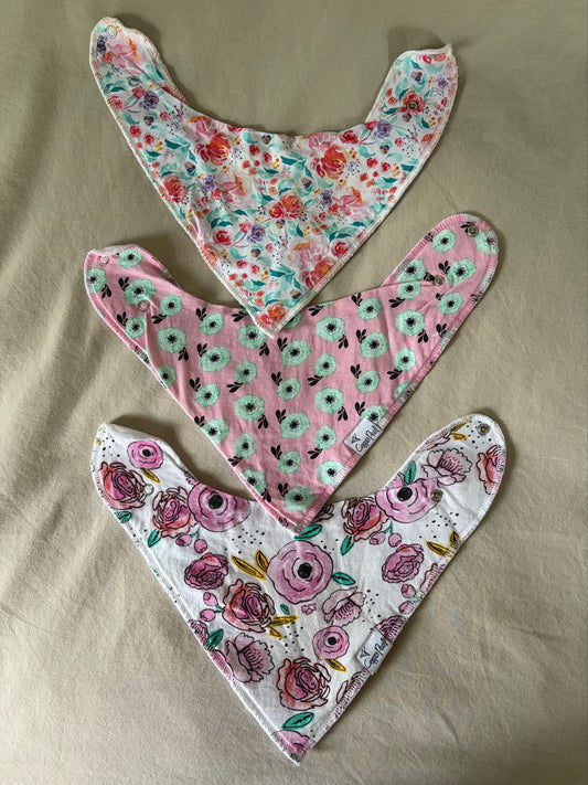 Set of 3 COPPER PEARL Bibs - EUC/VGUC