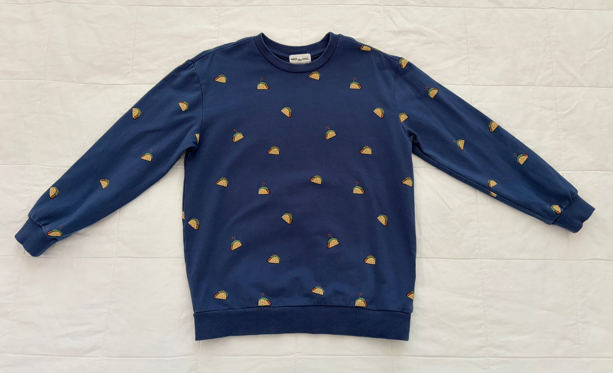 Blue TACO sweatshirt - Nordstrom - EUC - size Youth - 7 (S)