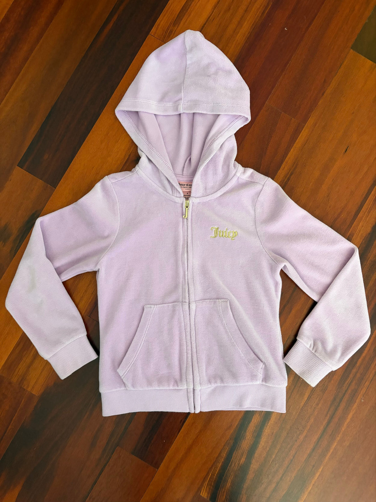 Lt purple cozy zip-up hoodie - JUICY COUTURE - size Youth - 5 (XS)
