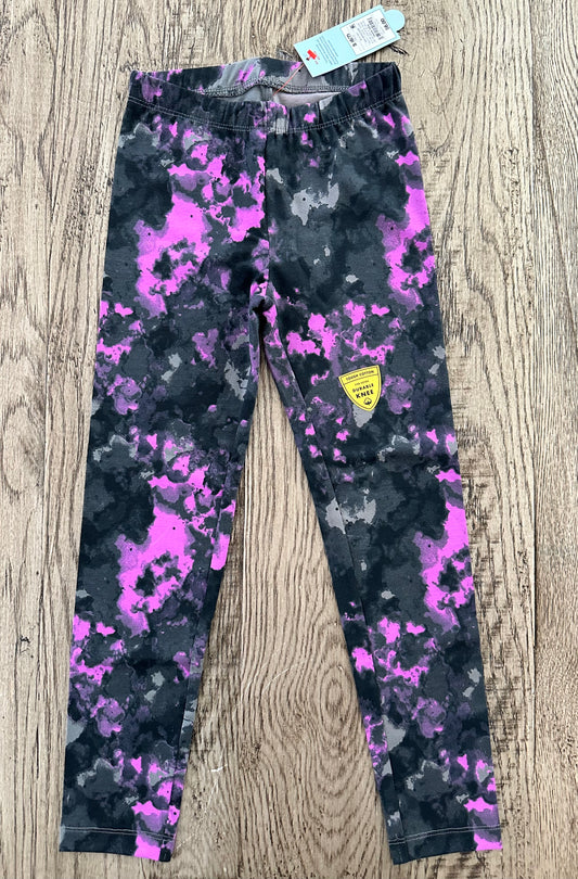 *NEW* Black & Purple print legging - size Youth - 6 (S)