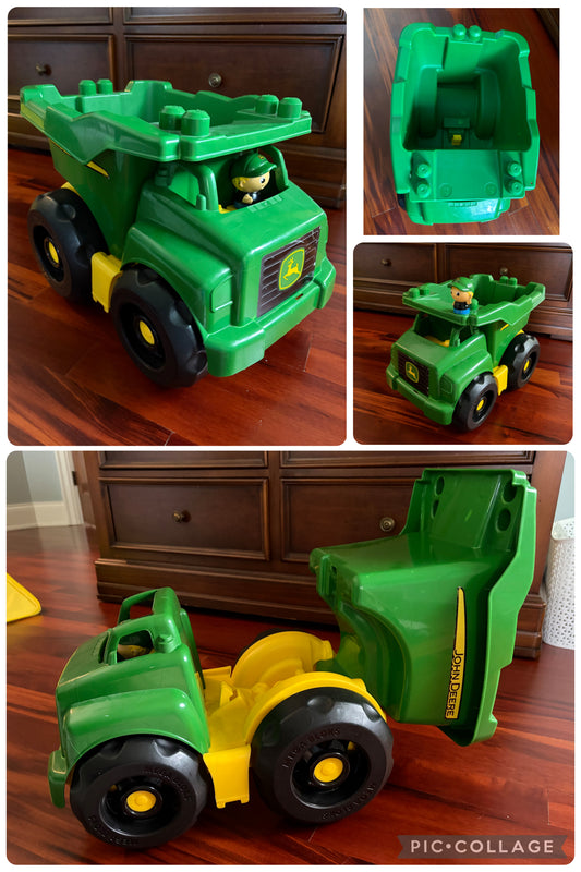 Large green dump truck