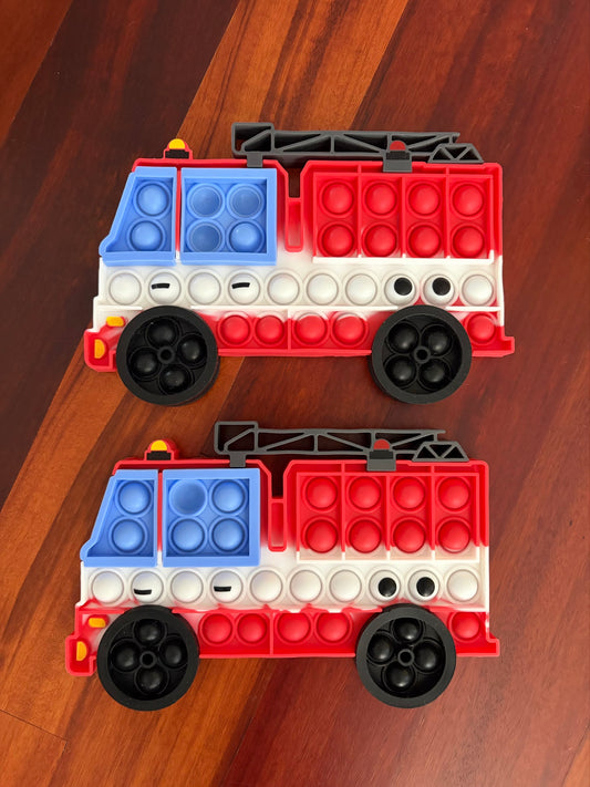 Set of 2 multi-piece Fire truck poppers
