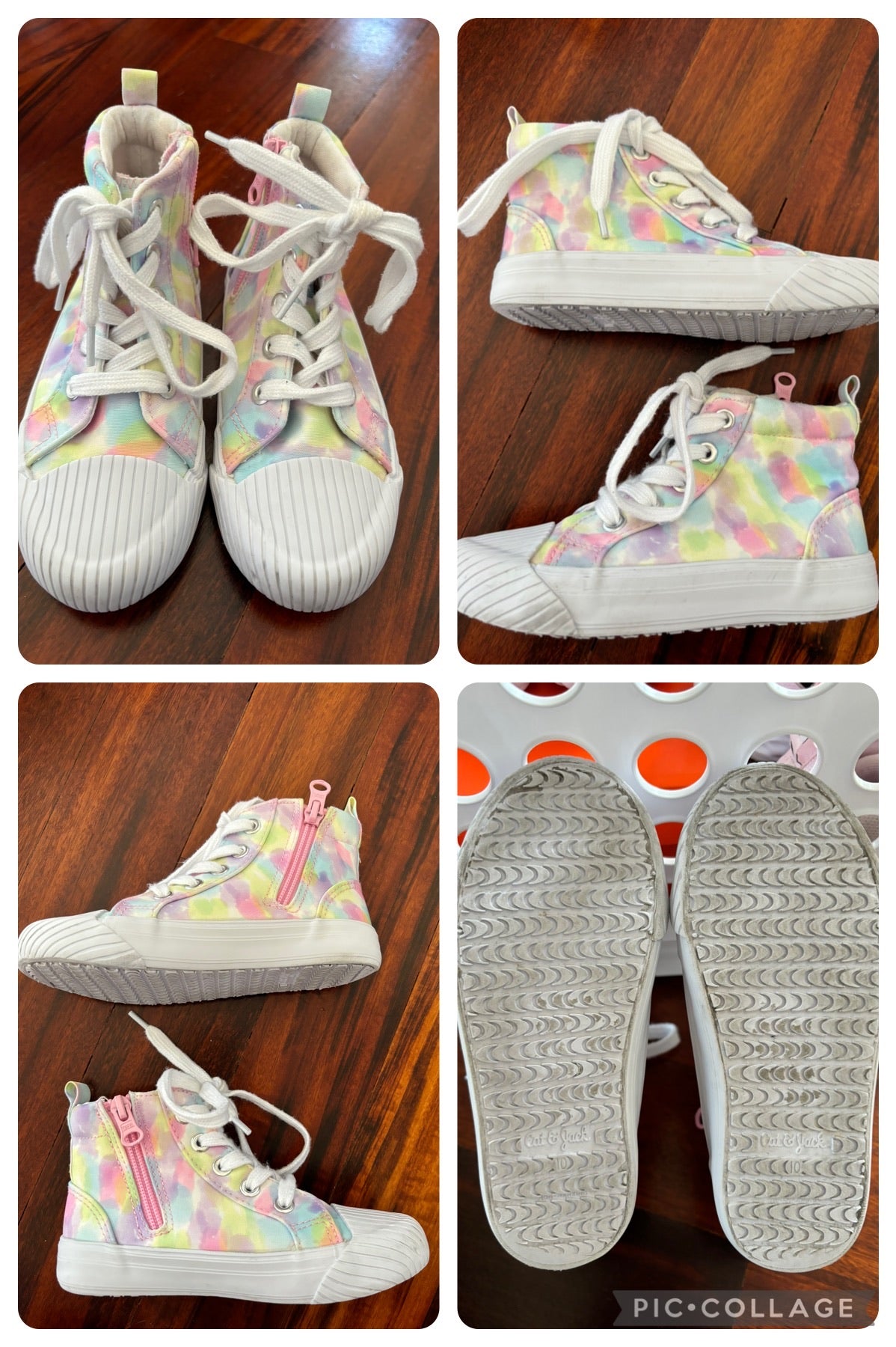 Pastel watercolor zip-up high-tops - CAT & Jack - size Shoes - Toddler 10