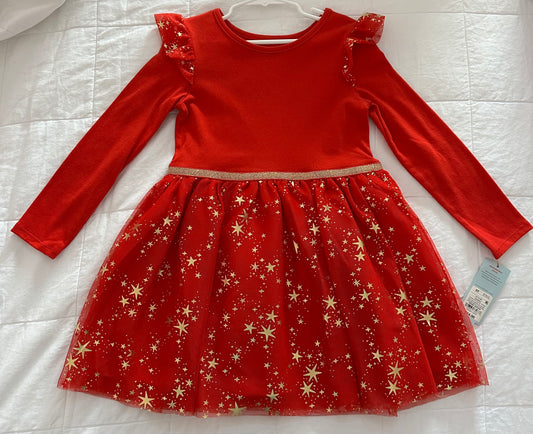 *NEW* Red  & Gold Sparky Holiday Dress - NWT - size Toddler - 5T