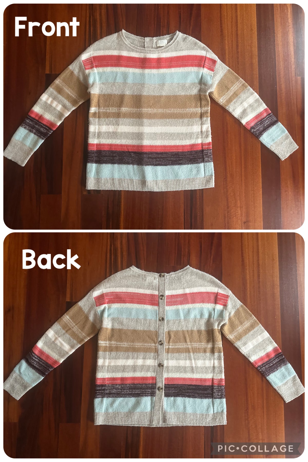 Beautiful CASLON sweater w buttons on back - EUC - size Women - XS (0/2)