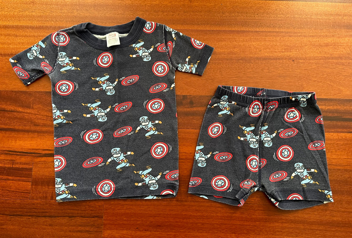 Captain America - Hanna Andersson short jams - size Toddler - 4T