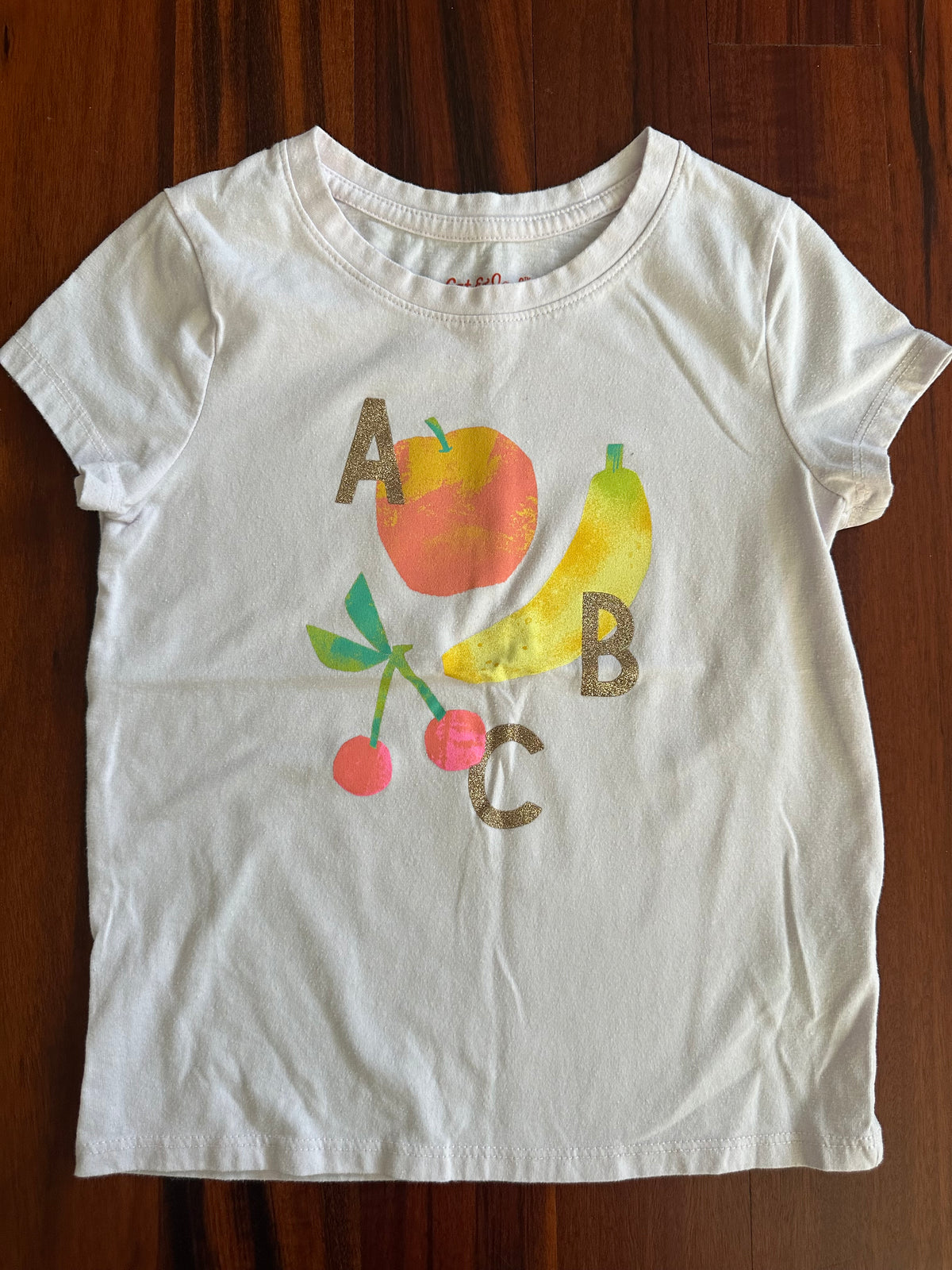 Sparkly A-B-C t-shirt w fruits