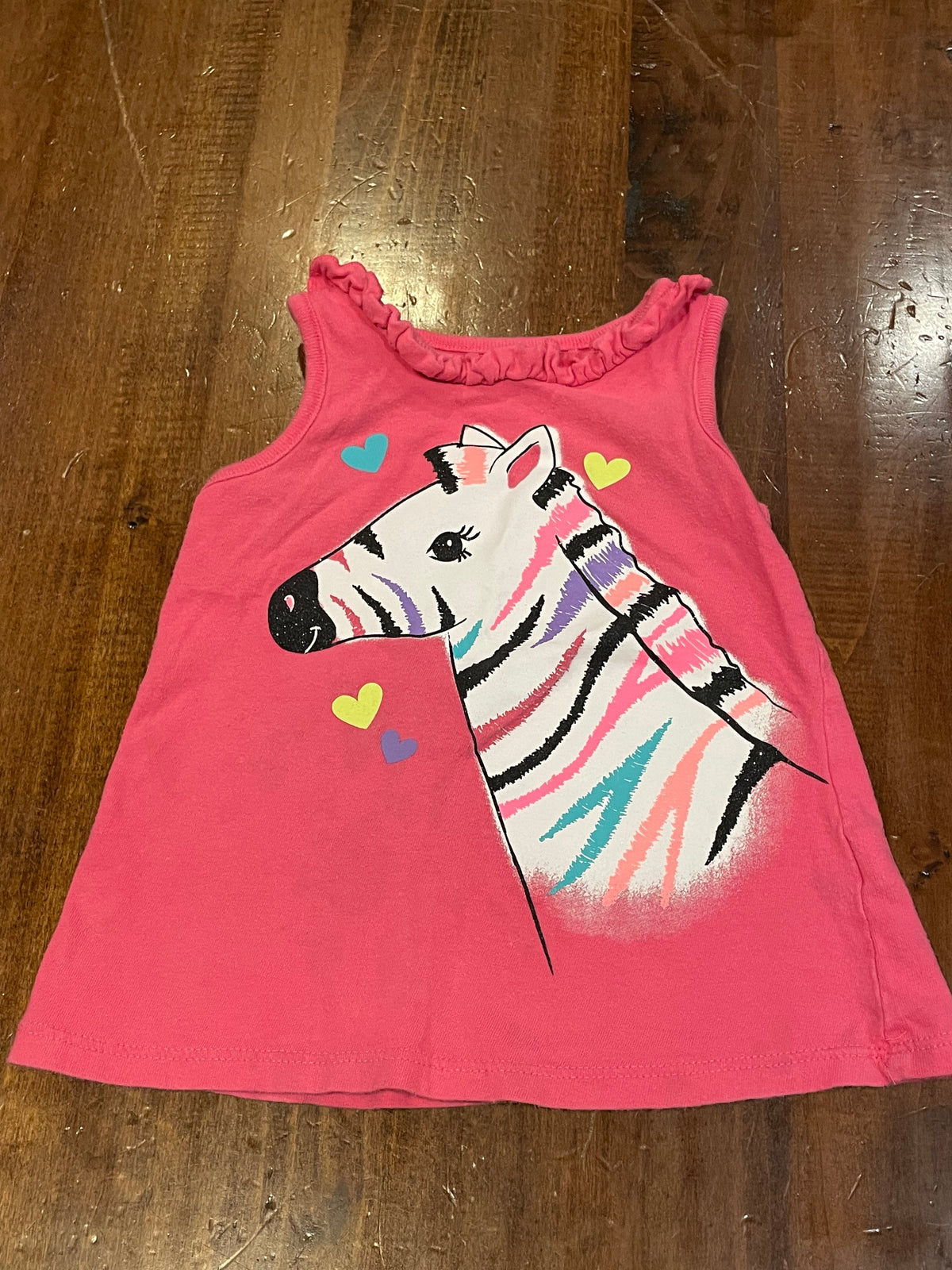 Jumping Beans Tank Pink Zebra - size Month - 12-18 / 18M