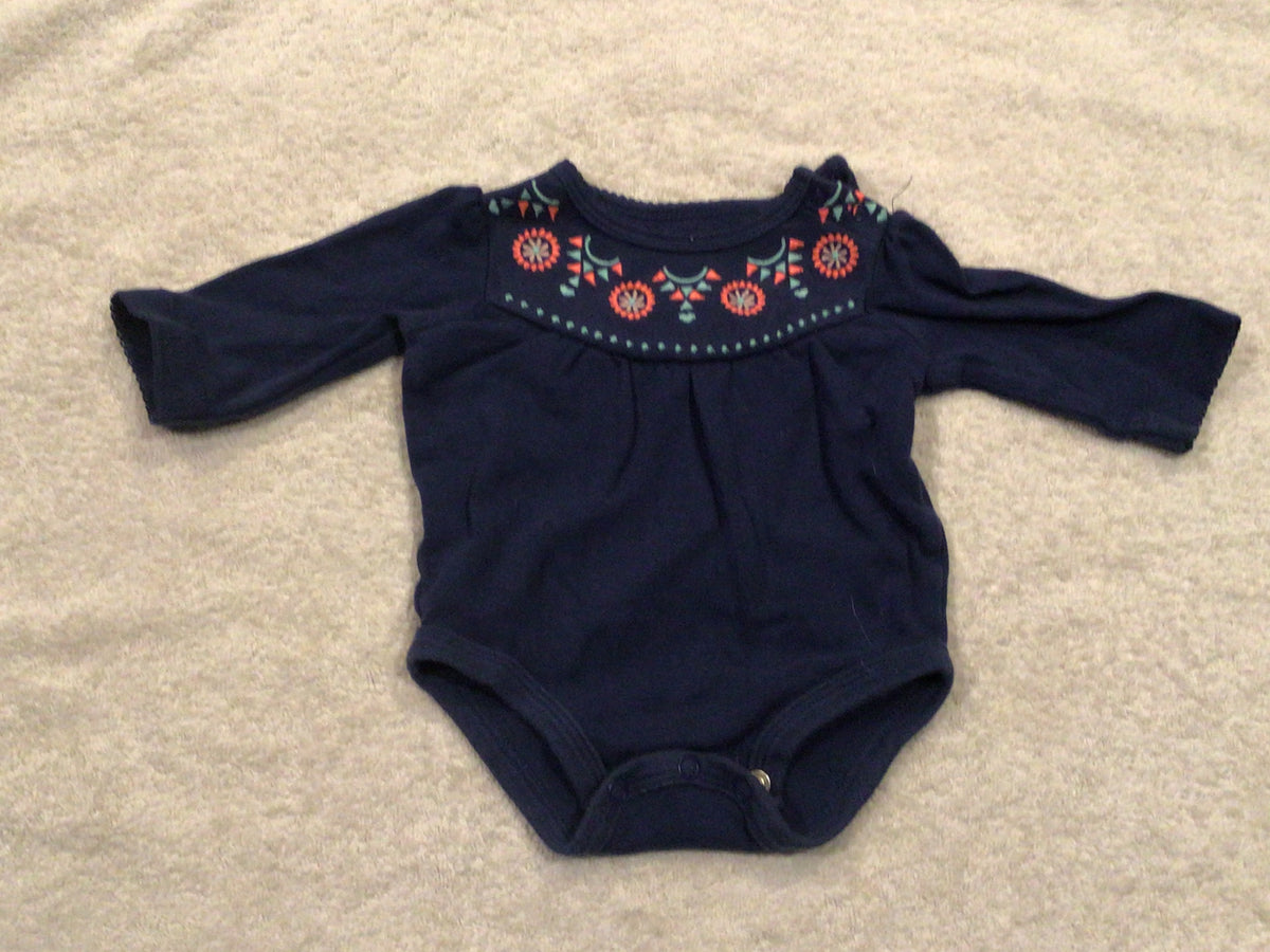 Carter's L/S Blue Southwest Collar PC - size Month - 0-3 / 3M