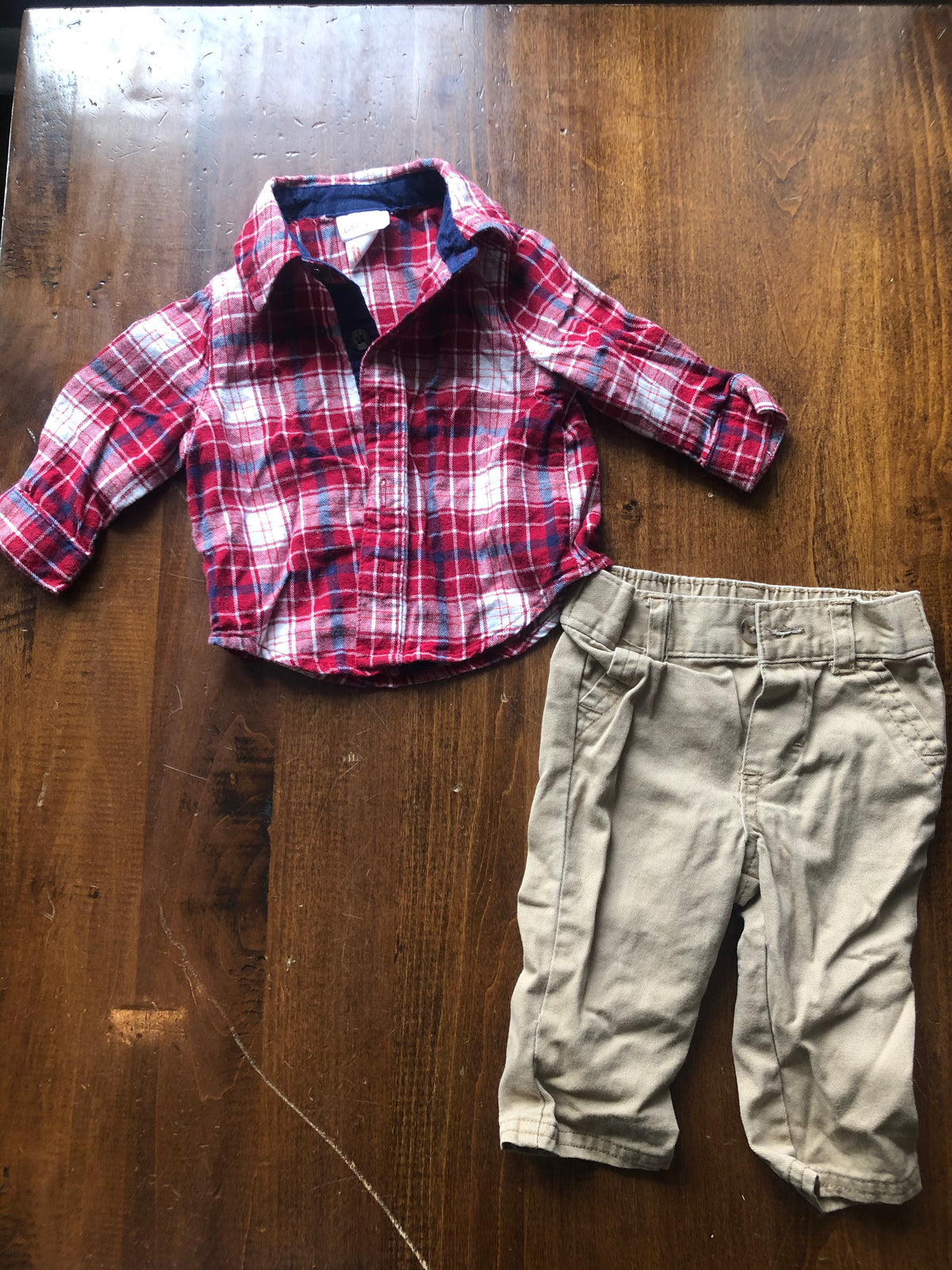Cat&Jack Pants L/S Buttonup Tear at Collar - size Month - 0-3 / 3M