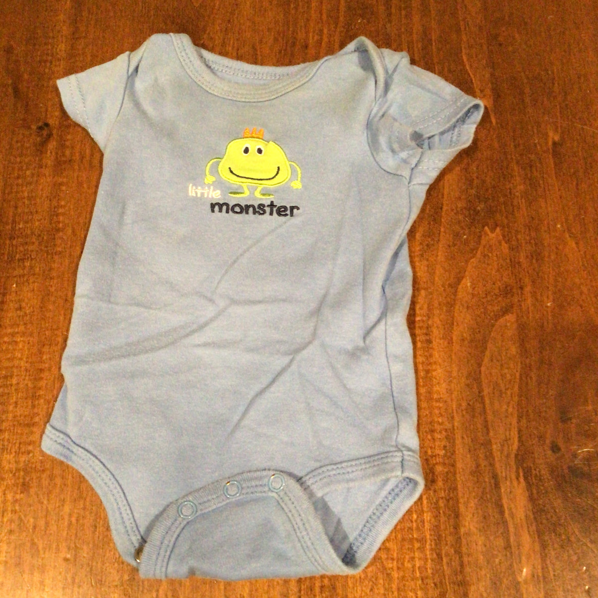 Blue Little Monster S/S - GUC - size Month - 0-3 / 3M