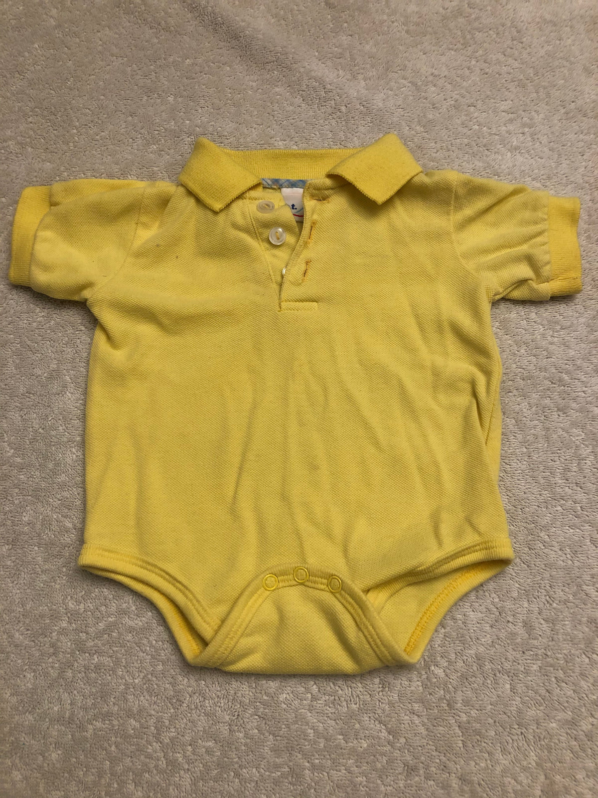 S/S Yellow Polo GUC - size Month - 6-9 / 9M