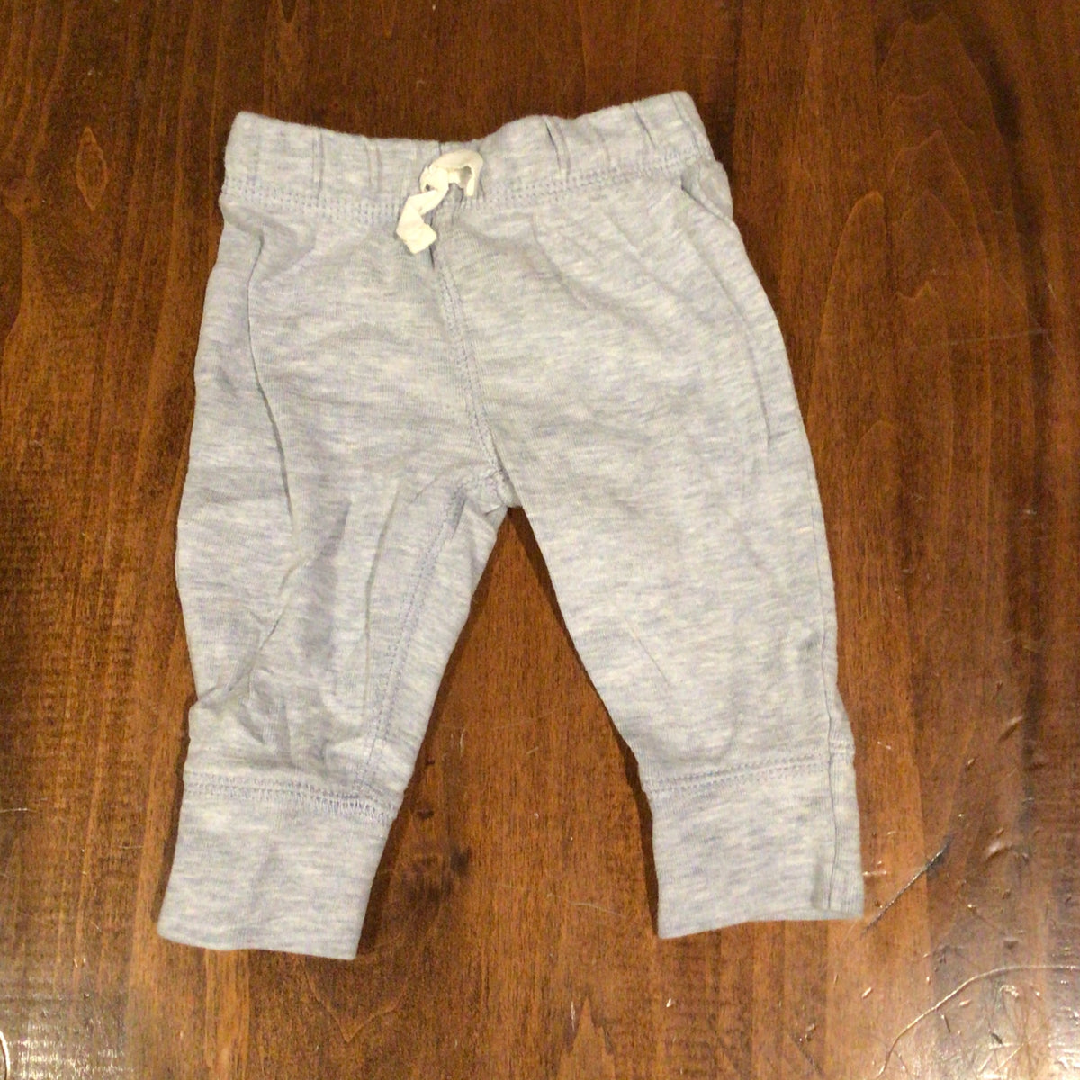 Carter's Light Blue Pants White Drawstring - size Month - 0-3 / 3M