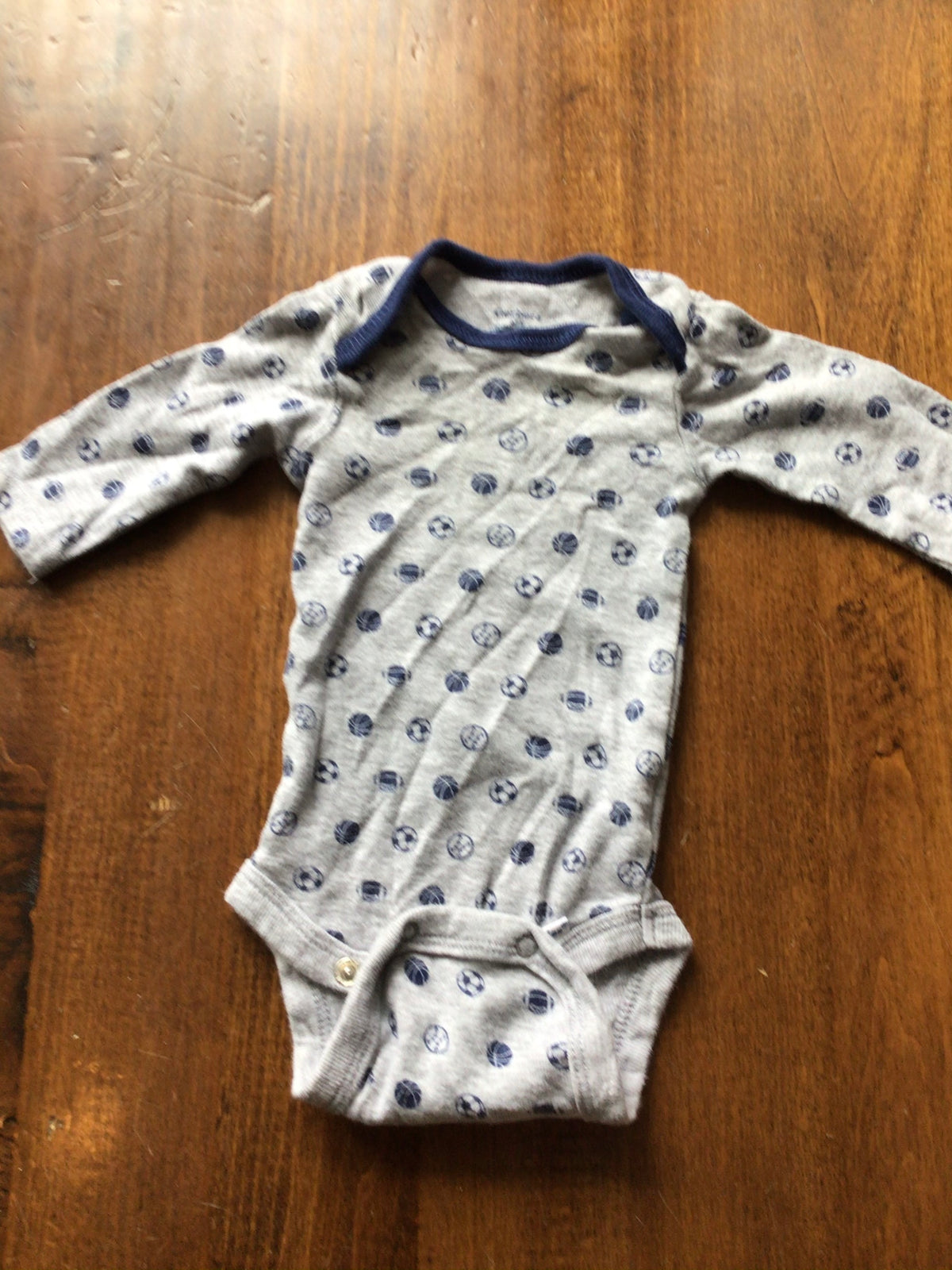 Gerber L/S - EUC Sports Blue/Gray - size Month - 0-3 / 3M
