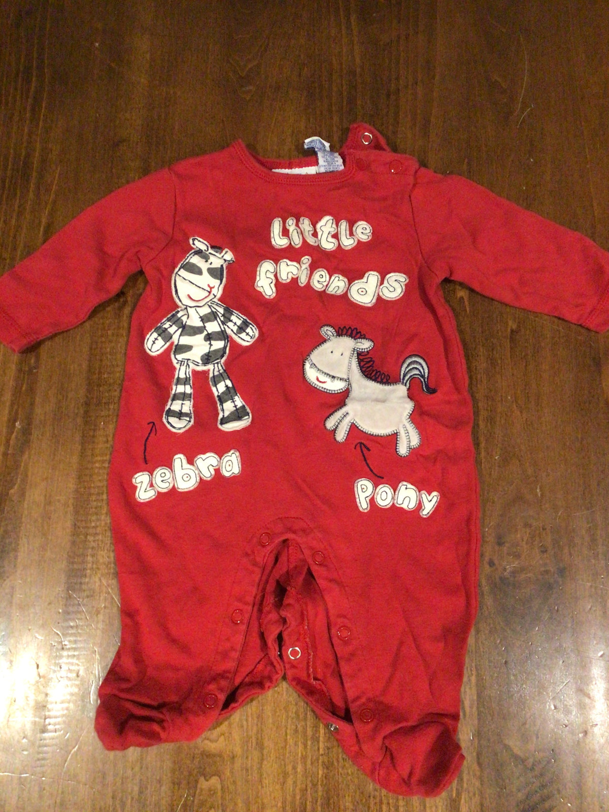 Red Footed Sleeper Little Friends - size Month - 3-6 / 6M