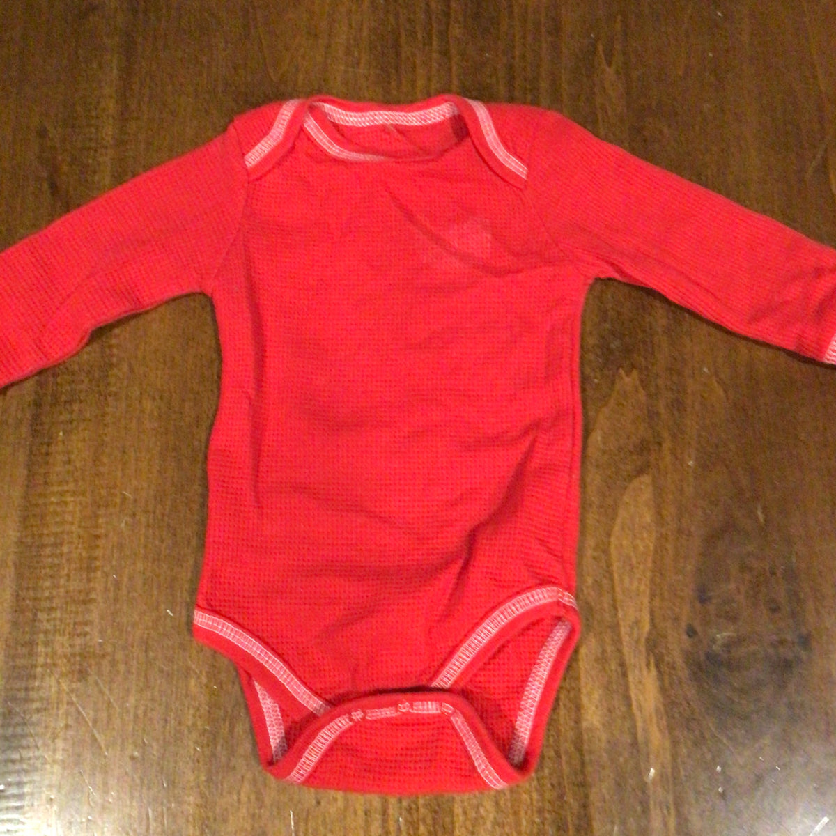 Red L/S PC - size Month - 3-6 / 6M
