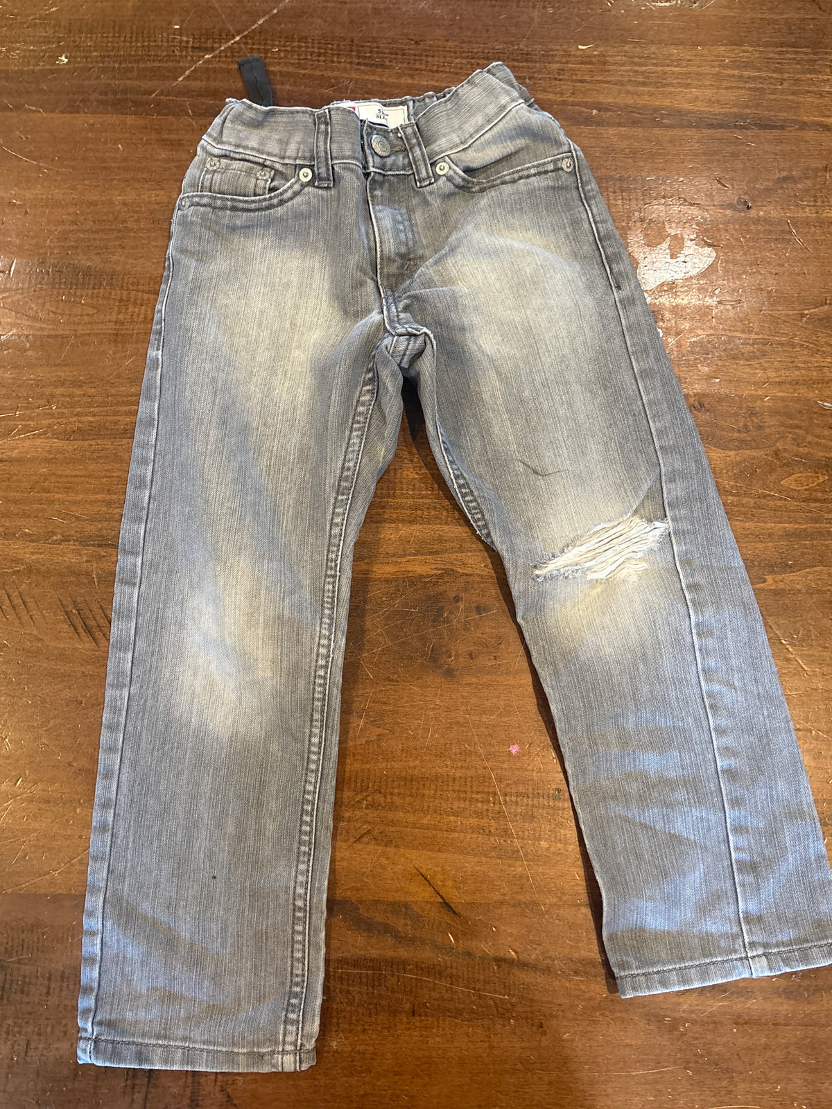 Levi's Regular Slim Grey Denim Jeans - size Youth - 6 (S)