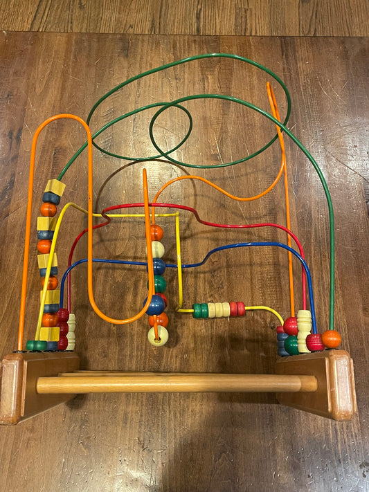 Wooden Bead Maze EUC