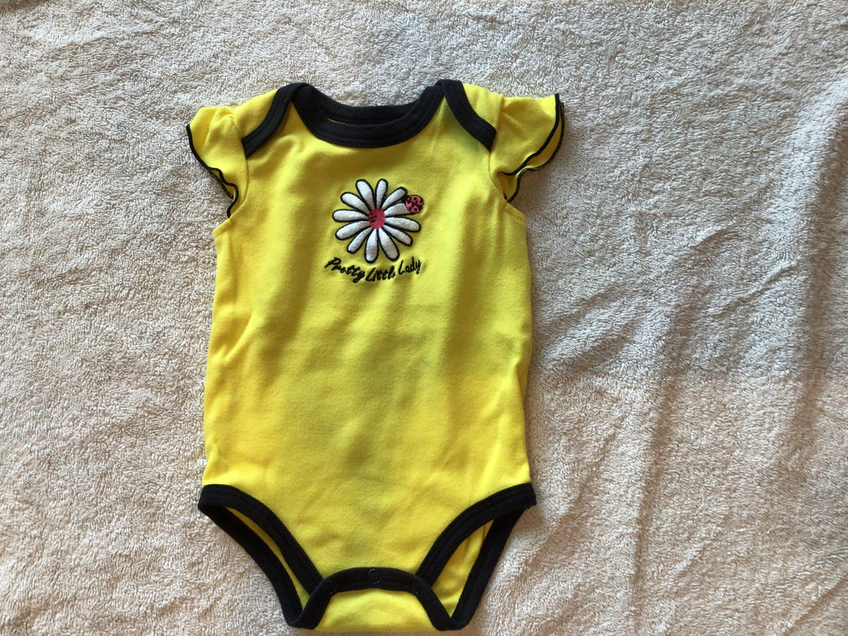 S/S Yellow Pretty Little Lady - size Month - 0-3 / 3M