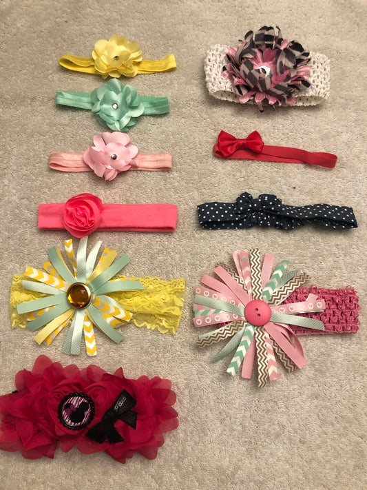 Lot of Headbands EUC - size Month - 0-12