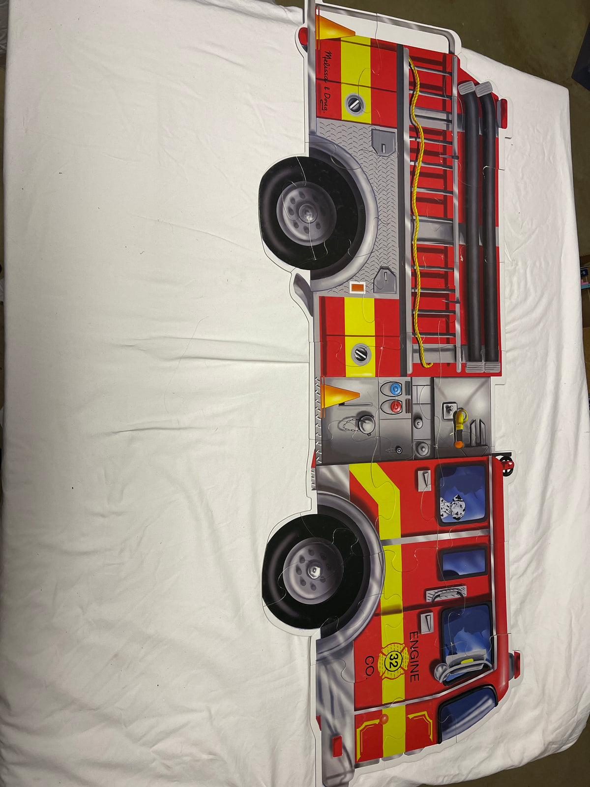 Melissa & Doug Giant Fire Truck floor
