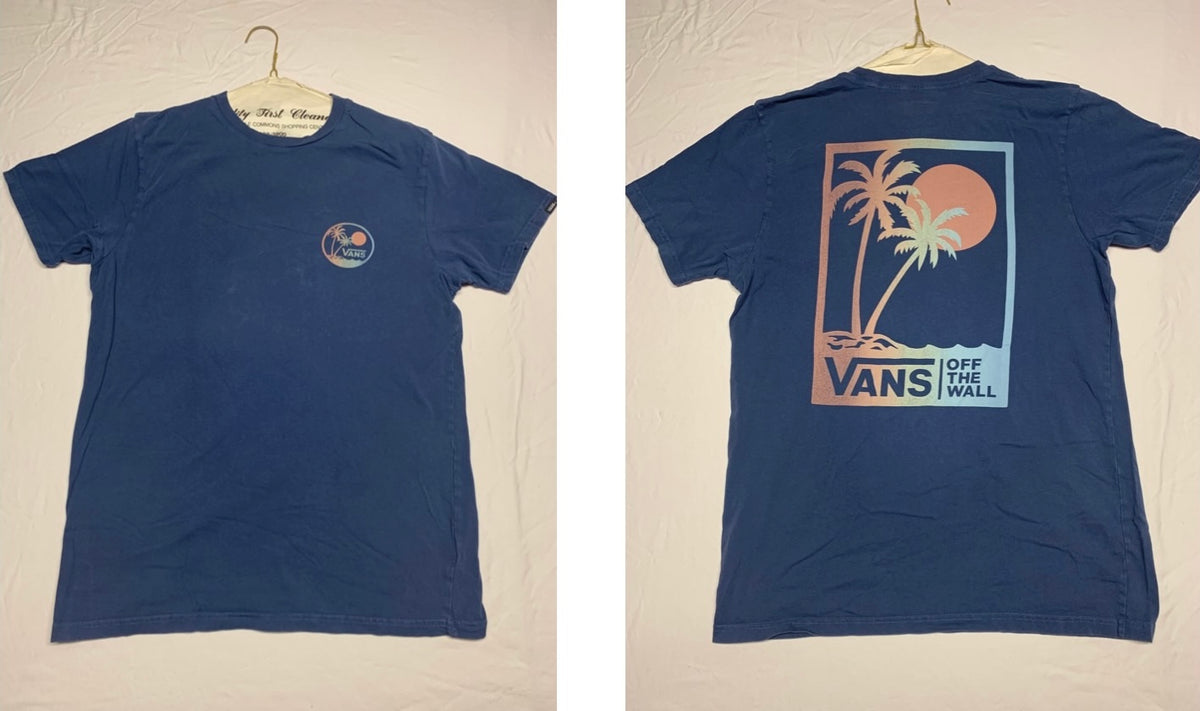 Vans ss blue tshirt - size Teen/Men - M (32-34)