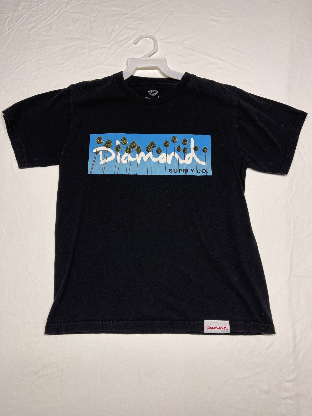 Diamond Supply Co black palm tree shirt - size Youth - 8 (M)