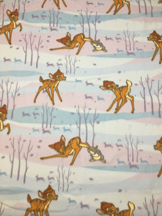 homemade fleece blanket bambi 52x66
