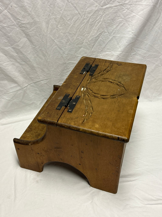 Solid Pine Step stool w/storage