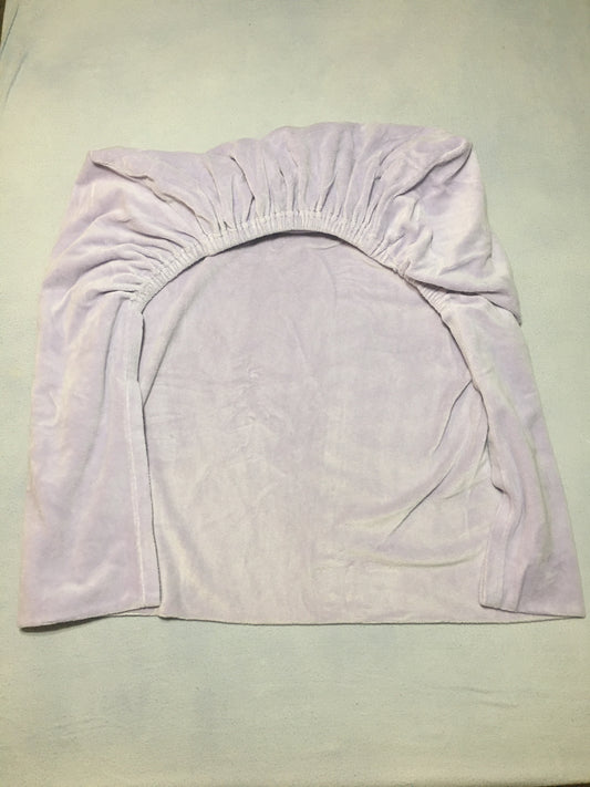pottery barn kids purple chamois crib sheet