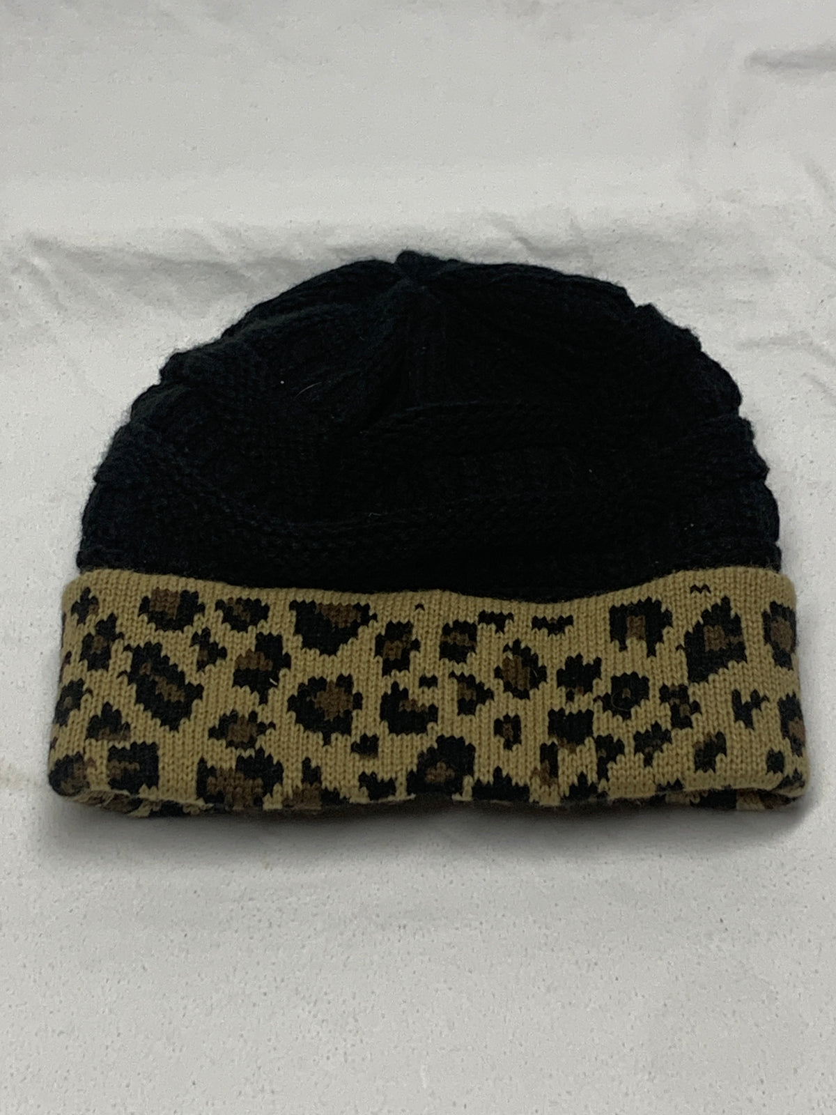 brand new black/animal print hat