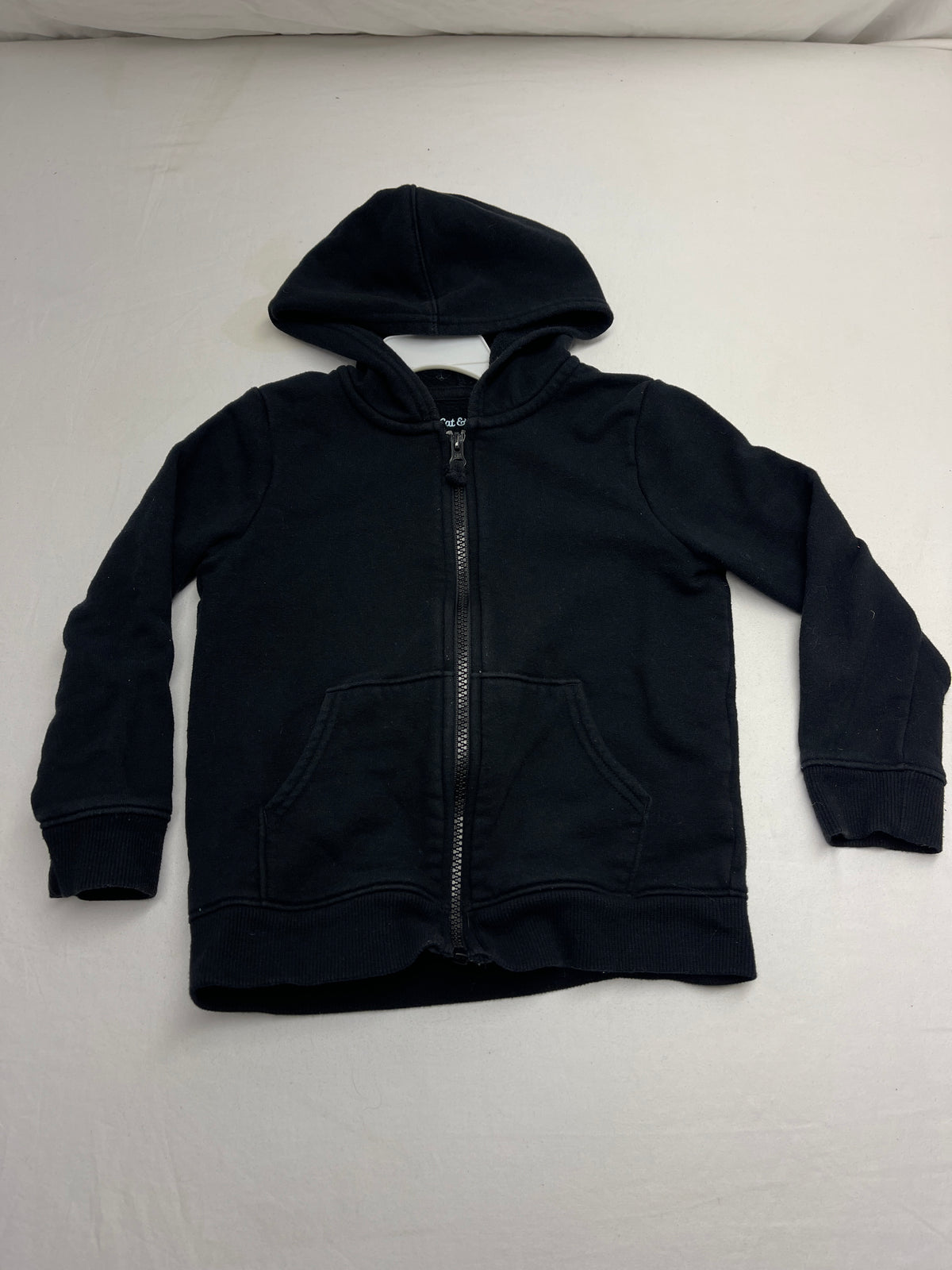 Cat & Jack unisex black zip up hooded - size Toddler - 5T