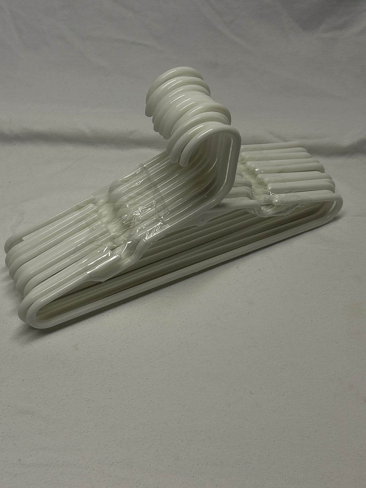 set of 12 white hangers